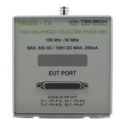 TekBox TBISN-T4 Réseau de stabilisation d'impédance (ISN) pour 2 paires symétriques